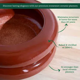 ugaoo Tiny Kisses Double Terracota Ceramic Planters image 5