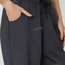 Shein Casual Full Length High Rise Wide Leg Track Pants image 4