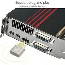 microware 4K HDMI Dummy Plug - High Resolution Virtual Monitor Display ,New Generation Headless Display Adapter Supports to 3840x2160@60Hz,1080@120Hz DVI EDID Emulator HDMI Connector image 4