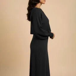 all about you Puff Sleeve A-Line Midi Dress image 2