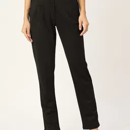 Zastraa Women Smart Slim Fit High-Rise Pleated Trousers-picture-19
