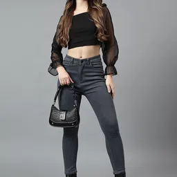 Pramadda Pure Luxury PU Half Moon Sling Bag image 5