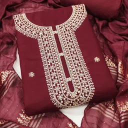 Maroosh Embroidered Sequinned Unstitched Dress Material-image-46