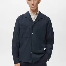 MANGO MAN Lapel Collar Overshirt-picture-21