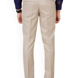 McHenry Men Solid Regular Fit Mid-Rise Formal Trousers image 4