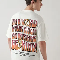 Crazymonk Men Graphic Printed Drop-Shoulder Sleeves Cotton Oversized T-shirt-picture-40