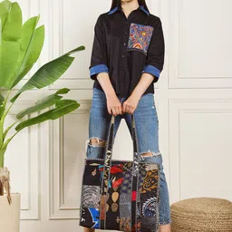 HANDICRAFT PALACE Ethnic Motifs Printed Shopper Regular Tote Handbags image 5