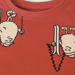 max Boys Graphic Printed Round Neck Short Sleeves Cotton T-shirt image 4