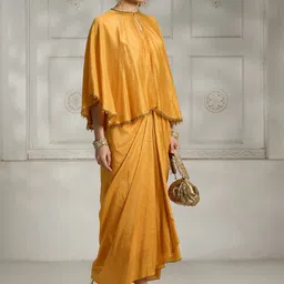 Rivaar By Rocky Star Square Neck Top Shrug With Drapped Dhoti Co-Ords image 4