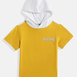 United Colors of Benetton Typography Printed Hooded Pure Cotton Boxy T-shirt-picture-25