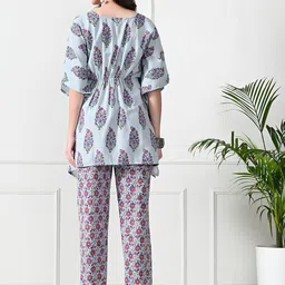 Laado - Pamper Yourself Printed Tunic With Trousers Co-Ords image 5