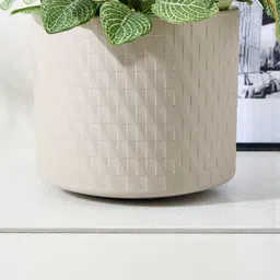 Home Centre Gloria Earthy Brown Textured Terracotta Floor Planter-image-94