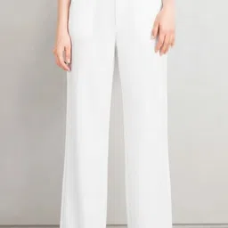 Next One Women Smart Straight Fit High-Rise Easy Wash Trousers image 3