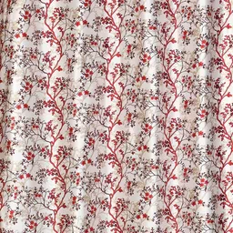 GEET CREATIONS Maroon Set of 3 Floral Room Darkening Door Curtain image 3