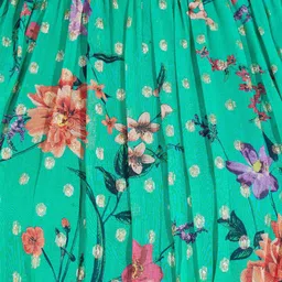 Styli Floral Printed Puff Sleeve Fit and Flare Maxi Dress image 3