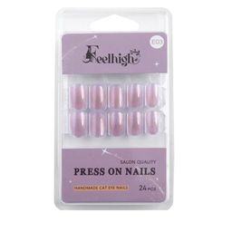FEELHIGH Set Of 24 Press On Cat Eye Reusable Nails - E-03-picture-38
