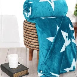 REALDREAM Blue & White Floral Mild Winter 300 GSM Single Bed Dohar-image-23
