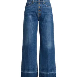 Polo Ralph Lauren Women Pure Cotton Wide-Leg Crop Jean image 2