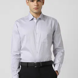 Van Heusen Textured Spread Collar Long Sleeves Cotton Shirt-picture-35