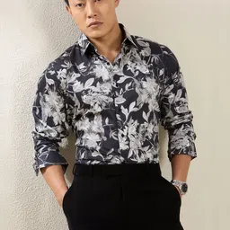 MARK & ALBERT Men Slim Fit Floral Printed Party Shirt-picture-26