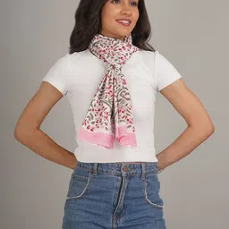 Moda Chales Women Printed Pure Cotton Scarf image 3