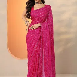 Libas Ethnic Motifs Pure Georgette Saree image 5