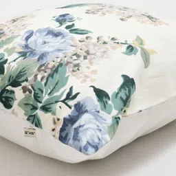 The Home Story 2 Pieces White & Blue Floral Printed Square Cushion Covers image 4