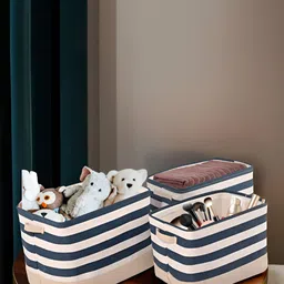 Aura White Set of 6 Regular Tote Basket Organisers image 2