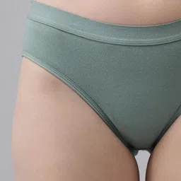 samvar Women Green,Black Cotton Bra Panty Set for Lingerie Set Undergarments Pack of 2 image 4