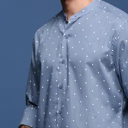 SHOWOFFFF Men Premium Slim Fit Polka Dot Printed Casual Shirt image 3