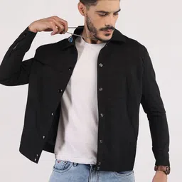 CHKOKKO Men Solid Tailored Jacket image 1