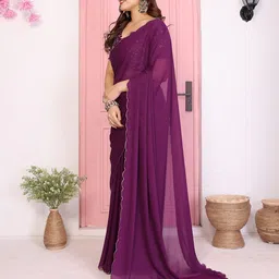 Moda Rapido Sequinned Pure Georgette Saree image 2