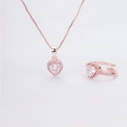 Opal Touch Brass Cubic Zirconia Jewellery set image 2