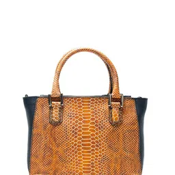 RI2K LONDON Women Textured Leather Satchel Bag image 3