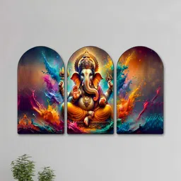 SAF Multicoloured Set of 3 Piece MDF Wall Fashion-picture-36