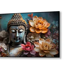 nestroots Blue & Orange 1 Piece Canvas Other Wall Paintings image 5