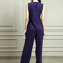 Athena Immutable Linen V-Neck Waistcoat With Trousers Co-Ords image 4