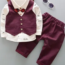 POOJATEX Boys Maroon Clothing Set-picture-30