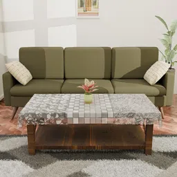 Kuber Industries Transparent Anti-Skid 4-Seater Table Cover-picture-50