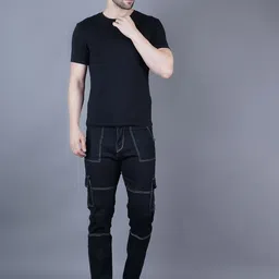 MaverIQ Men Classic Relaxed Fit Mid-Rise Stretchable Jeans image 2