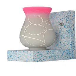 SOMIL Pink Glass Cylinder Printed Wall Lamps image 2