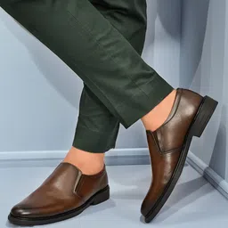 NICO NERINI Men Leather Formal Slip-Ons image 5