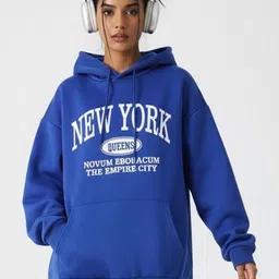 The Roadster Lifestyle Co Printed Oversized Fit Long Sleeve Hooded Sweatshirt-image-83