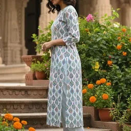 THE FAB FACTORY Ethnic Motifs Printed Kurti image 2