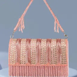 Nicoberry Textured Suede Shopper Handheld Bag with Fringed-picture-25
