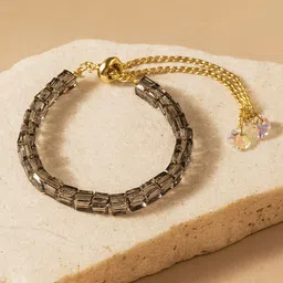 Bohey by KARATCART Gold-Plated Crystals Beaded Wraparound Bracelet-picture-15