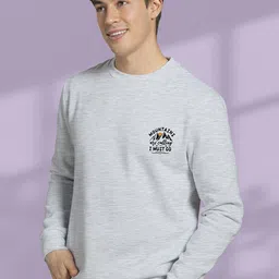 BUYTHATTRENDZ Men Typography Printed Regular Fit Round Neck Pullover Sweatshirt image 4