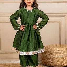 Jilmil Girls Floral Embroidered Kurta with Palazzo-picture-38