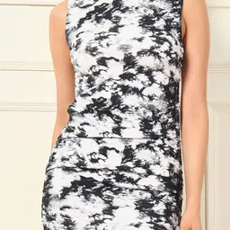 BAESD Abstract Printed Sheath Dress image 4