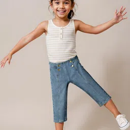 tales & stories Girls Denim Capri-picture-16